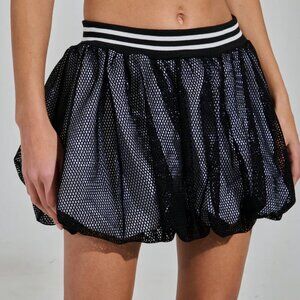 Akira Players Only Jersey Bubble Skirt XL NWT black/white mesh sporty athletic